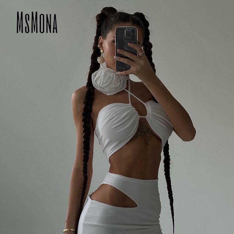 Đầm Hoa Hồng Sát Nách Màu Trơn Thời Trang 2023 Cho Nữ