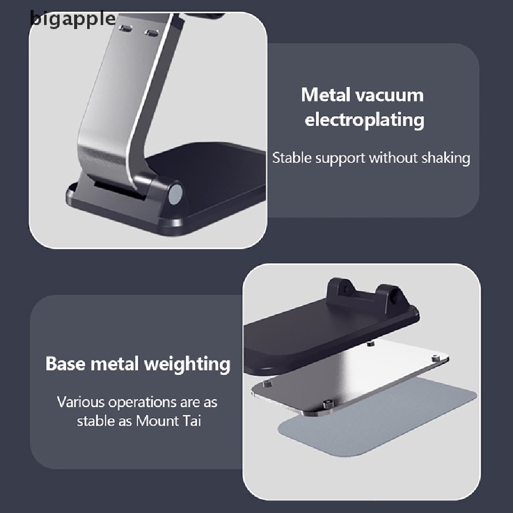 Giá Đỡ Điện Thoại / Máy Tính Bảng Bằng Hợp Kim Nhôm Có Thể Gấp Gọn Tiện Dụng