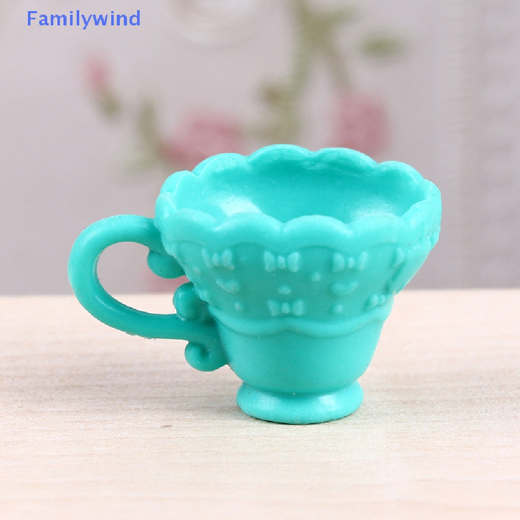 Set 4 Ly Cà Phê Mini Tỉ Lệ 1: 12 Dùng Để Trang Trí Nhà Búp Bê