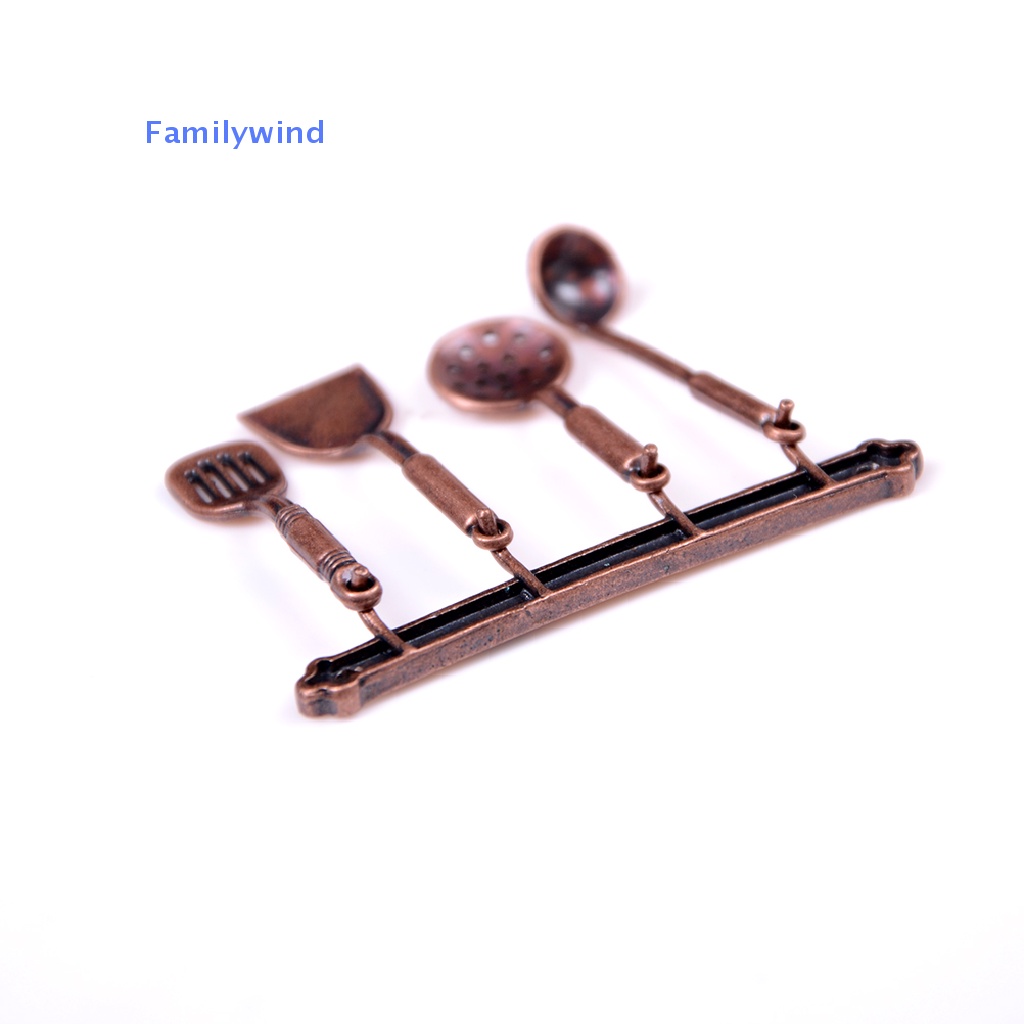 Set 5 Dụng Cụ Nấu Ăn Bằng Kim Loại Dùng Để Trang Trí Nhà Búp Bê 1: 12