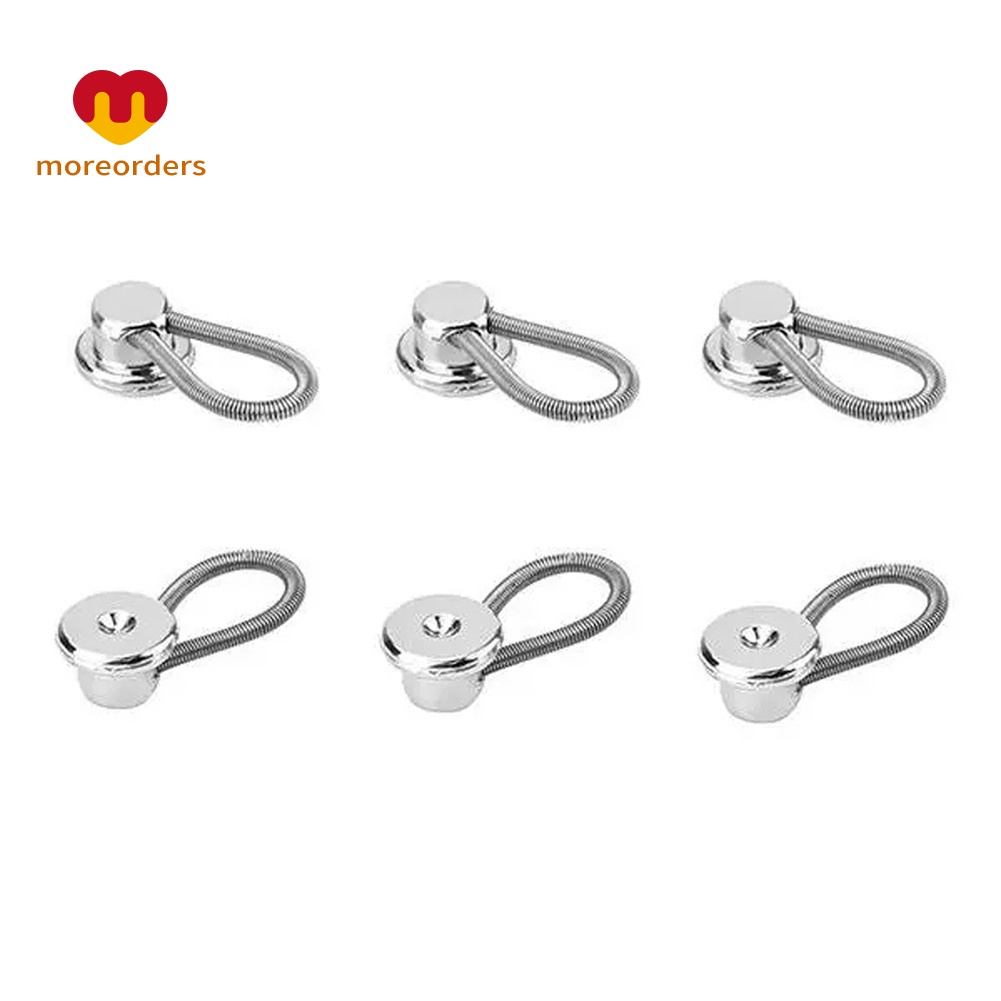 Bộ 6 Nút Kim Loại Mở Rộng Cổ Áo Sơ Mi / Quần