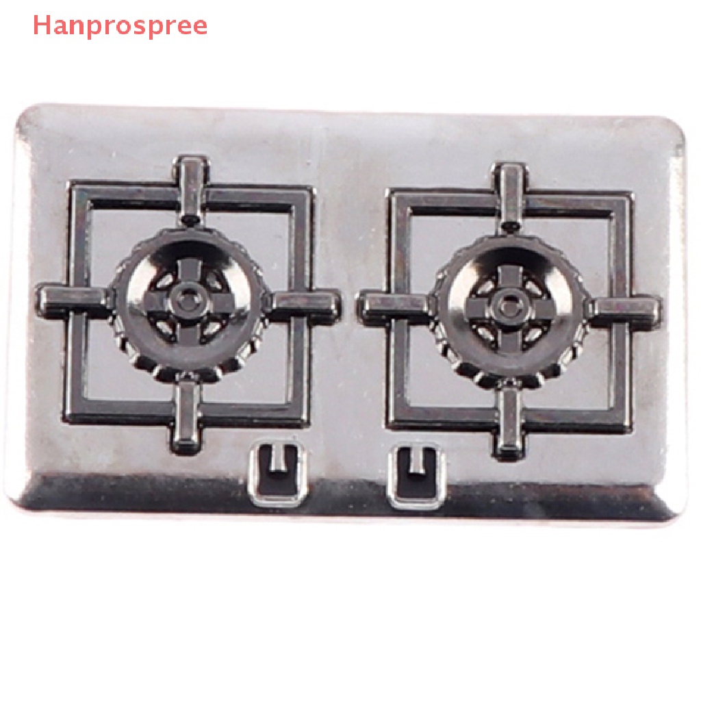 1 Bộ Bếp Gas Mini Bằng Kim Loại Dùng Trang Trí Nhà Búp Bê 1: 12
