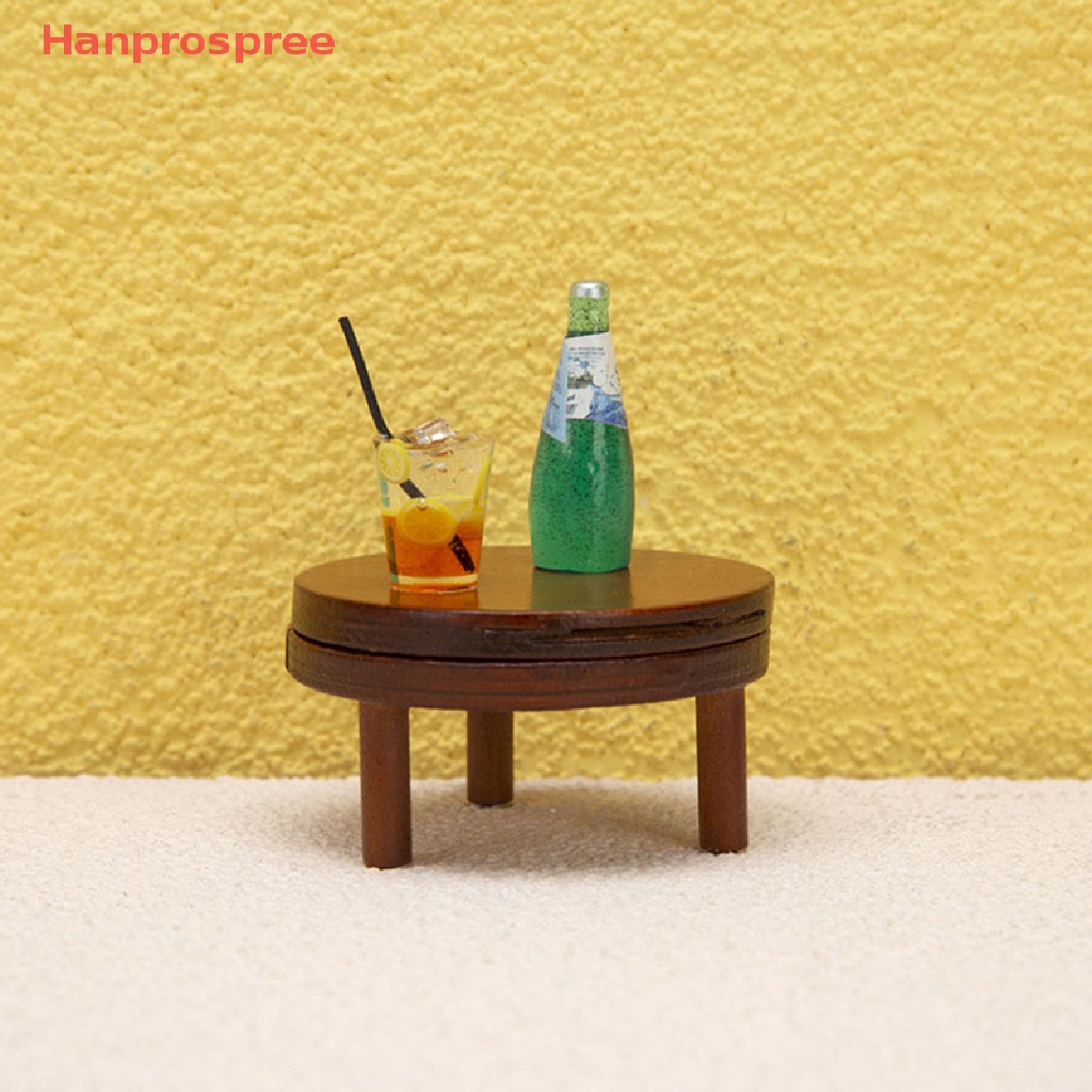 Bàn Trà / Cà Phê Hình Tròn Trang Trí Nhà Búp Bê Tỉ Lệ 1: 12