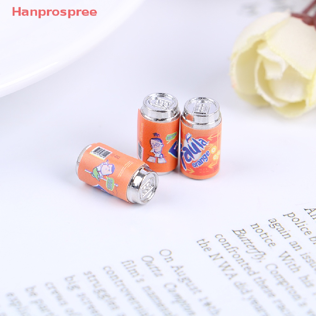 Set 6 Mô Hình Lon Nước Ép Mini Bằng Kim Loại Trang Trí Nhà Búp Bê