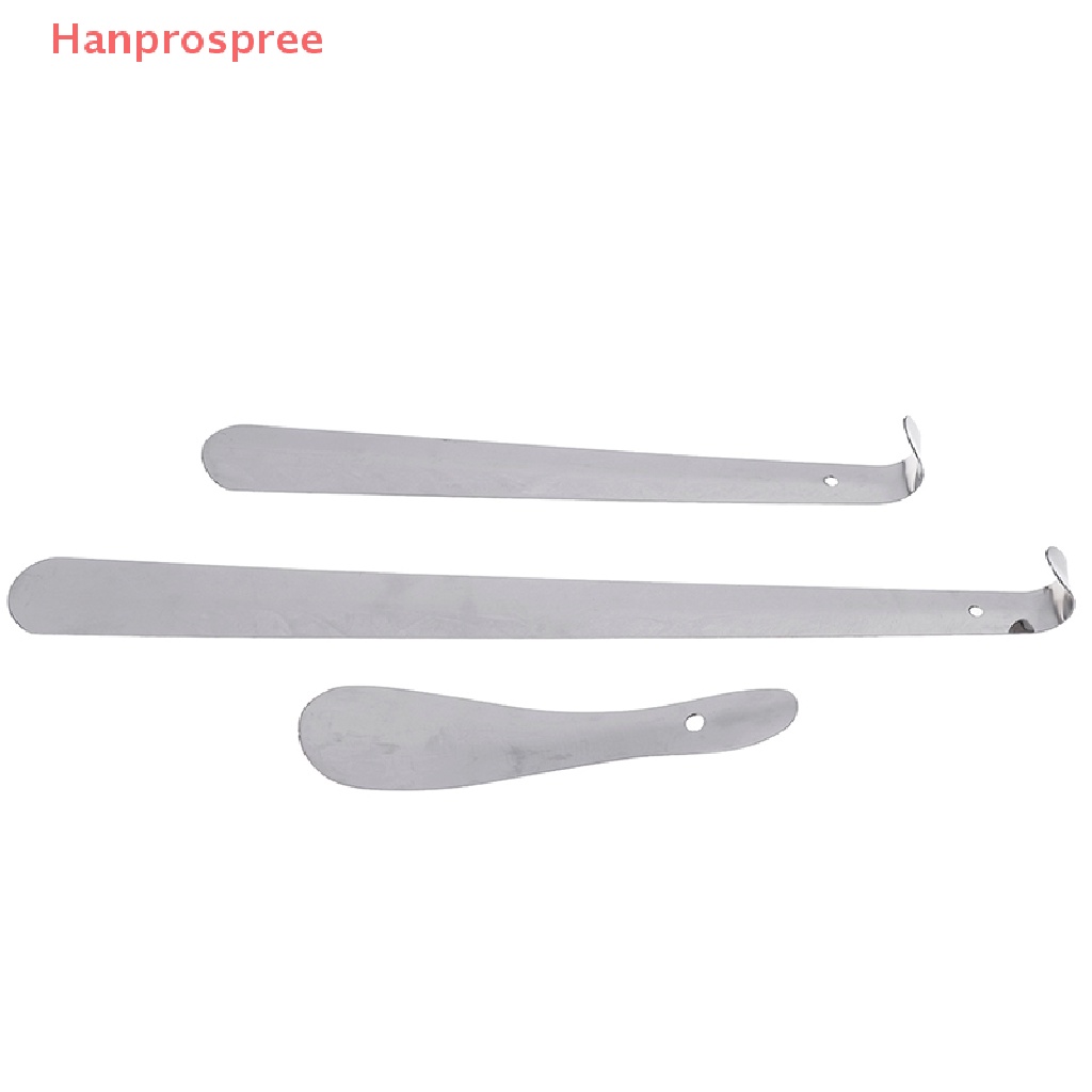 Hanprospree > Sừng Giày Bằng Thép Không Gỉ 3 Kích Cỡ Màu Bạc Sáng Bóng Chuyên Nghiệp