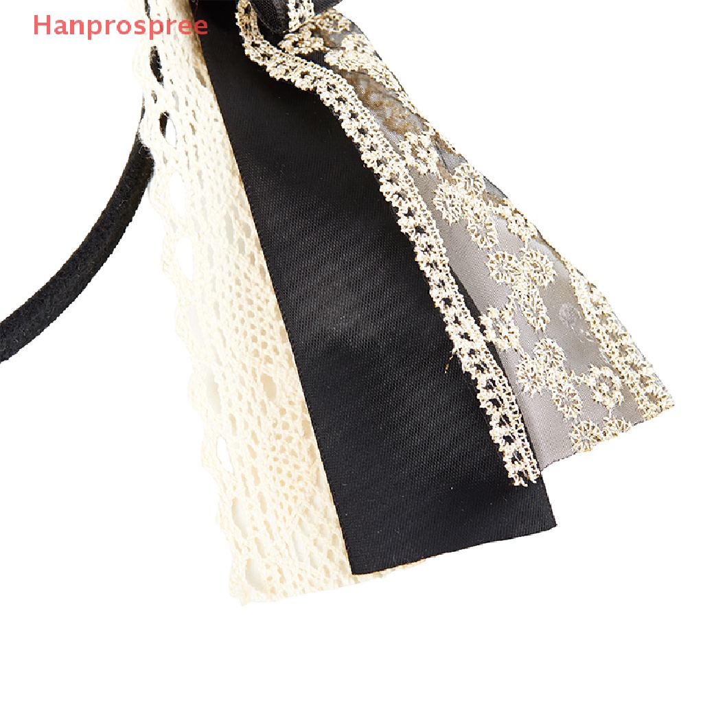 Băng Đô Cài Tóc Đính Nơ Ren Phong Cách Lolita Dễ Phối Đồ