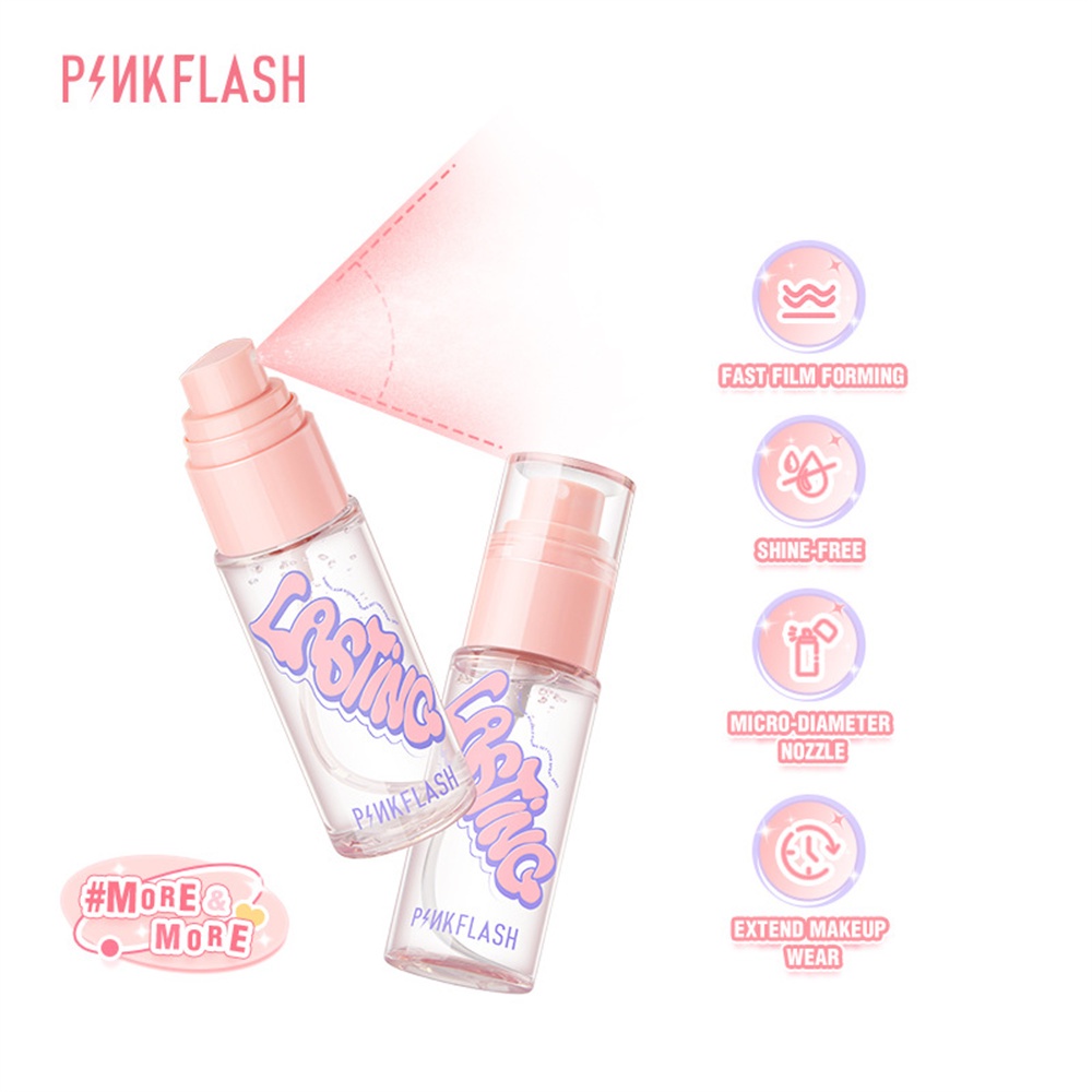 Xịt Cài Đặt PINKFLASH 40ML Dưỡng Ẩm Matte Kiểm Soát Dầu Khóa Nhanh Tạo