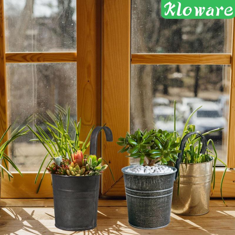 Giỏ Sắt Nhỏ Đựng Chậu Hoa Treo Cửa Sổ Trang Trí Trong Nhà Phong Cách Vintage