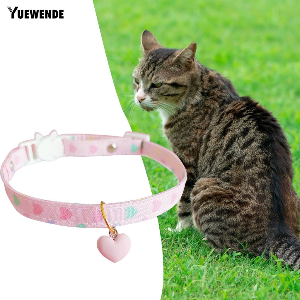 Yue.z Vòng Cổ Thoải Mái In Họa Tiết Trái Tim Có Thể Tái Sử Dụng Cho Cún Cưng