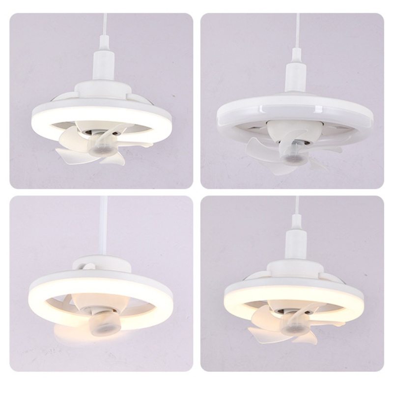 Vivi VIVI Xoay 360 Độ° Quạt Trần 3 Cánh E27 Có Đèn LED Điều Khiển Từ Xa