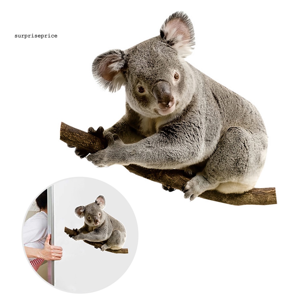 Sticker PVC Dán Tường / Cửa Sổ In Hình Gấu Koala Graffiti Chống Nước Trang Trí Phòng Bé