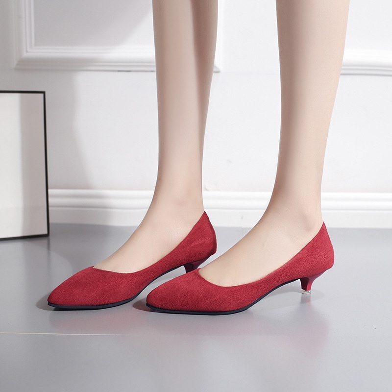 Giày Cao Gót 4cm Mũi Nhọn Thời Trang Công Sở Thanh Lịch