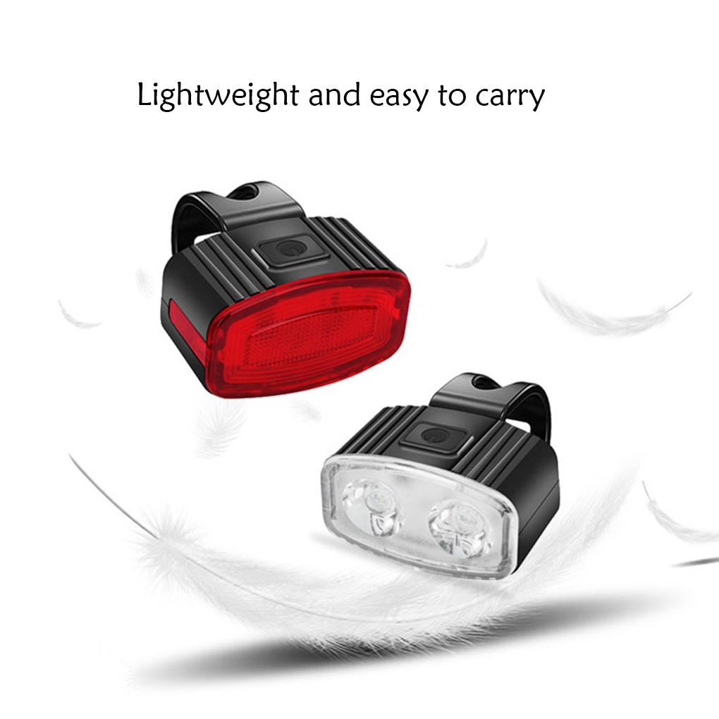 Bộ 2 Đèn Pha Chống Thấm Nước Gắn Tay Lái Xe Đạp Có Thể Sạc Lại