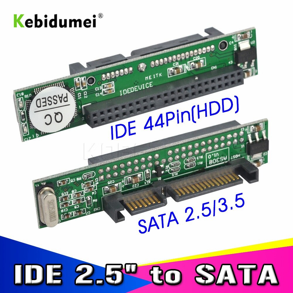 Kebidumei 2.5 "IDE Nữ HDD SSD sang 7 + 15P SATA Adapter Bộ Chuyển Đổi 1.5Gbs Bộ Chuyển Đổi Nối Tiếp 