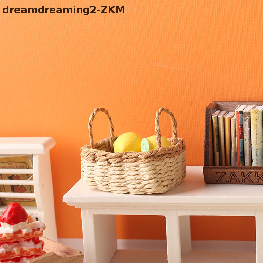 Giỏ Đan Đựng Rau Củ Quả Đồ Chơi Nhà Búp Bê Tỉ Lệ 1: 12