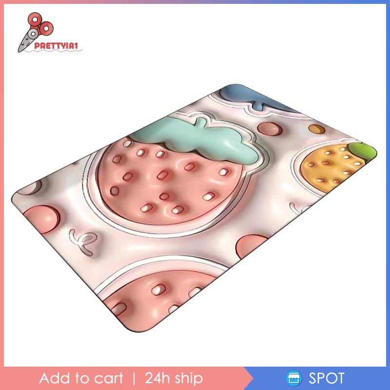 [Prettyia1] Thảm Lót Sàn Nhà Tắm / Phòng Khách Thấm Hút Tốt Chống Trượt