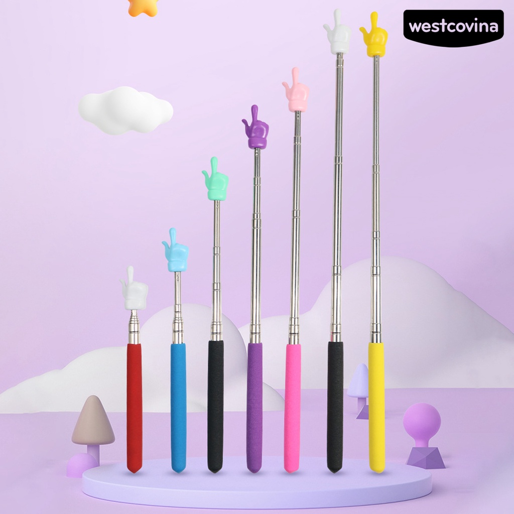 [COD]♪Gậy Đánh Dấu Bằng Thép Không Gỉ Tay Cầm Chống Trượt Có Thể Thu Gọn Đa Năng Hỗ Trợ Dạy Học