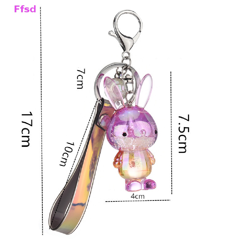 1 Móc Khóa Acrylic Hình Thỏ Hoạt Hình Đáng Yêu