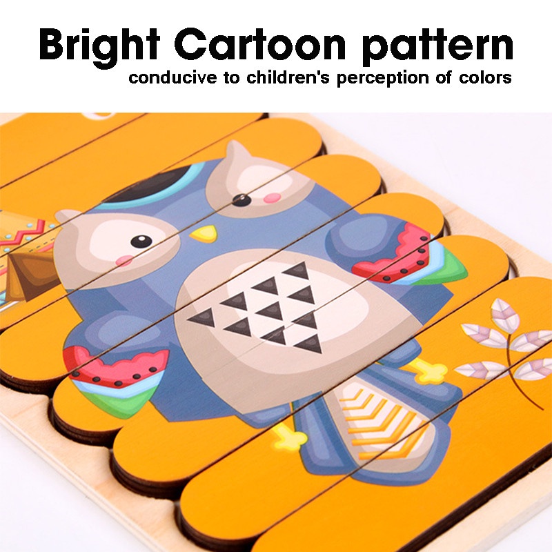 Đồ Chơi Xếp Hình 3D Hai Mặt Bằng Gỗ Giáo Dục Theo Phương Pháp Montessori Cho Bé