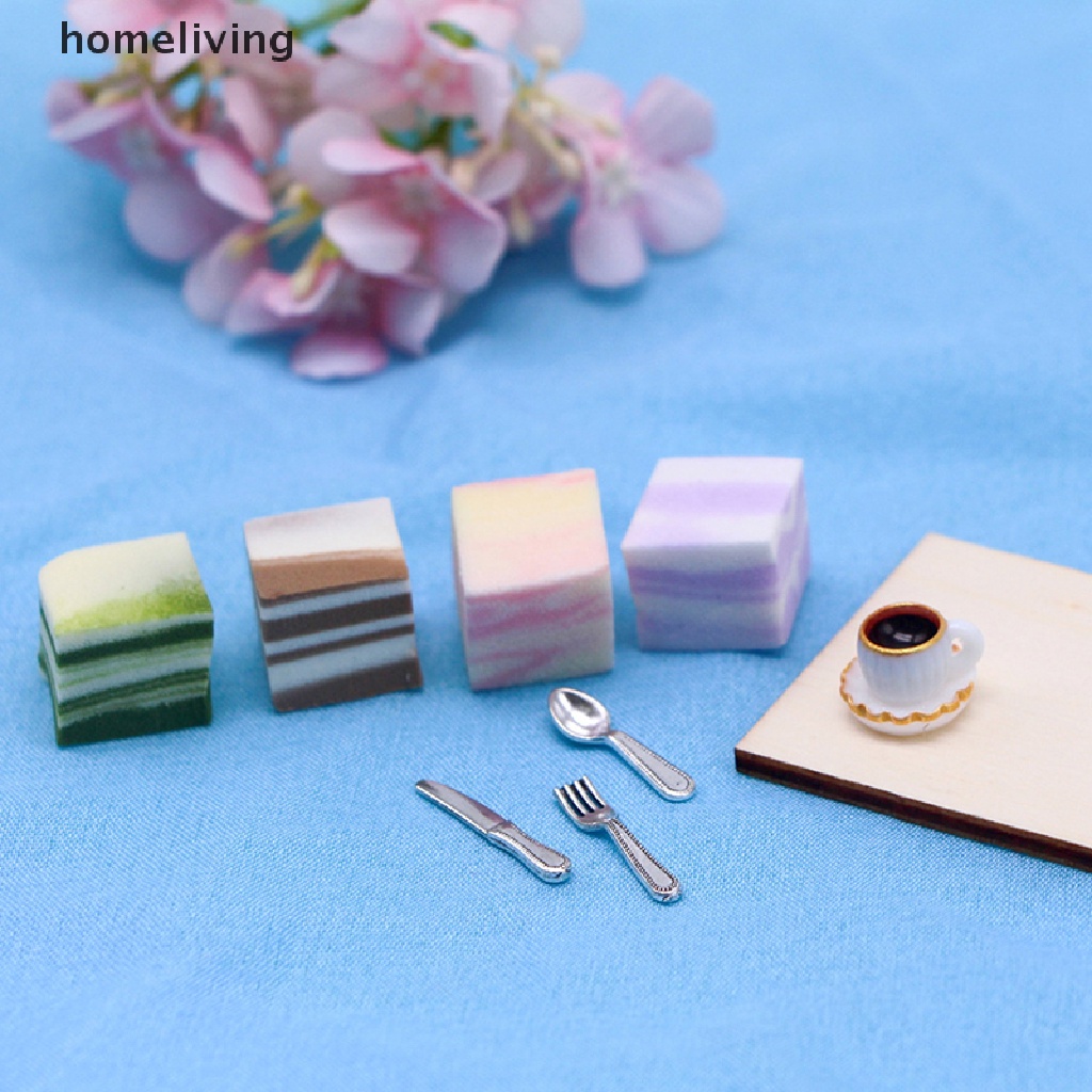 1 Bộ Bánh Cà Phê Trang Trí Nhà Búp Bê