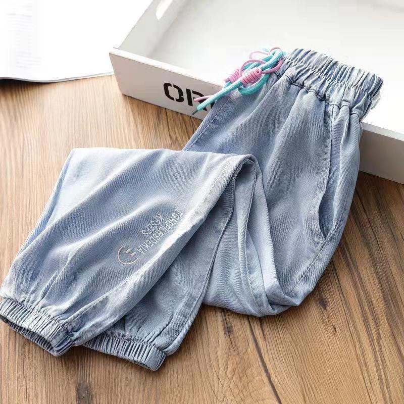 Quần Jean Dài Chống Muỗi Phong Cách Phương Tây Thời Trang Mùa Hè Mới 2023 Dành Cho Bé Gái