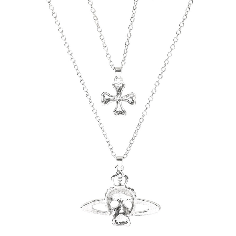 Vòng cổ Mặt Đầu Lâu Phong Cách Vintage Thời Trang Dành Cho Nam