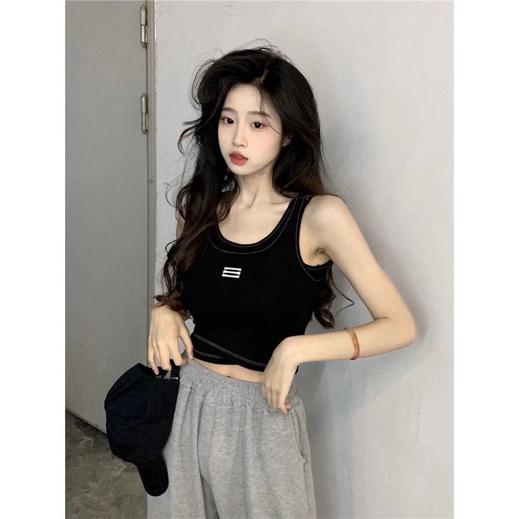 Áo Ba Lỗ Thể Thao Dáng Ôm Giả Hai Lớp Thời Trang Mùa Hè Cá Tính