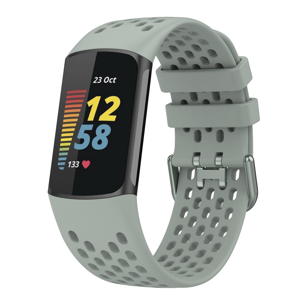 Dây Đeo Thay Thế Bằng Silicon Thoáng Khí Cho Fitbit Charge 5 5