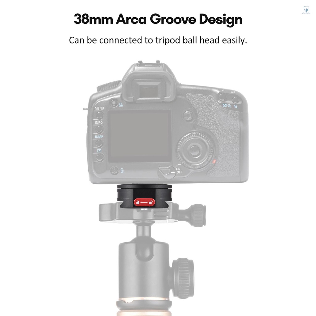 Đĩa Gắn Tháo Lắp Nhanh Bằng Hợp Kim Nhôm Với Ốc Vít 1 / 4 Inch Cho Chân Máy Ảnh DSLR