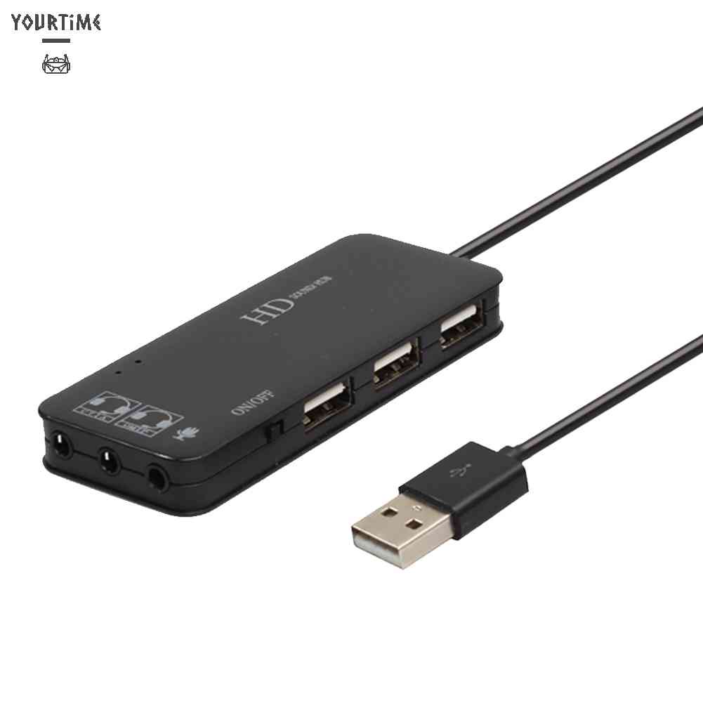 Bộ Chia 3 CổNg USB2.0 VớI Thẻ Âm Thanh NgoàI