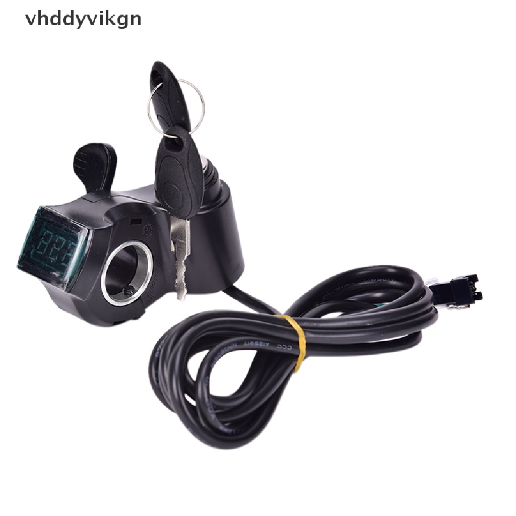 Tay Ga Xe Đạp Có Công Tắc Nguồn Màn Hình LCD