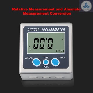 Multi-functional Digital Inclinometer Zinc Alloy Shell 360° Electronic Protractor Mini Digital Angle Gauge with Magnet