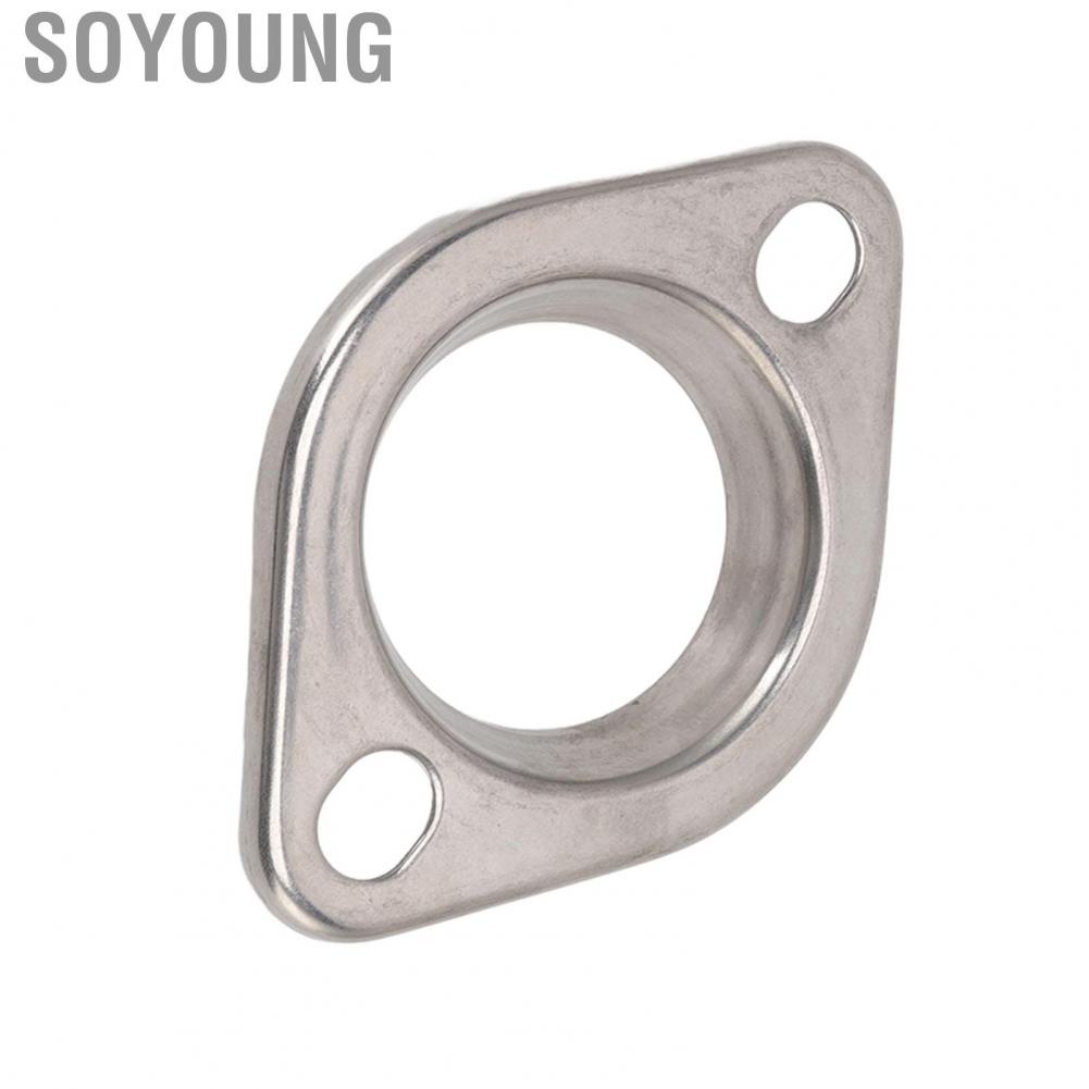 Soyoung 2.5in Manifold Collector Flange  Durable Stainless Steel 2 Bolt Exhaust Downpipe for Car