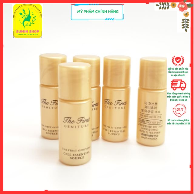 ( Hàng dùng thử ) Chai Nước Thần Ohui The First Cell Essential Source Tinh Chất Tế Bào Mầm Trẻ Hóa Làn Da 5ml