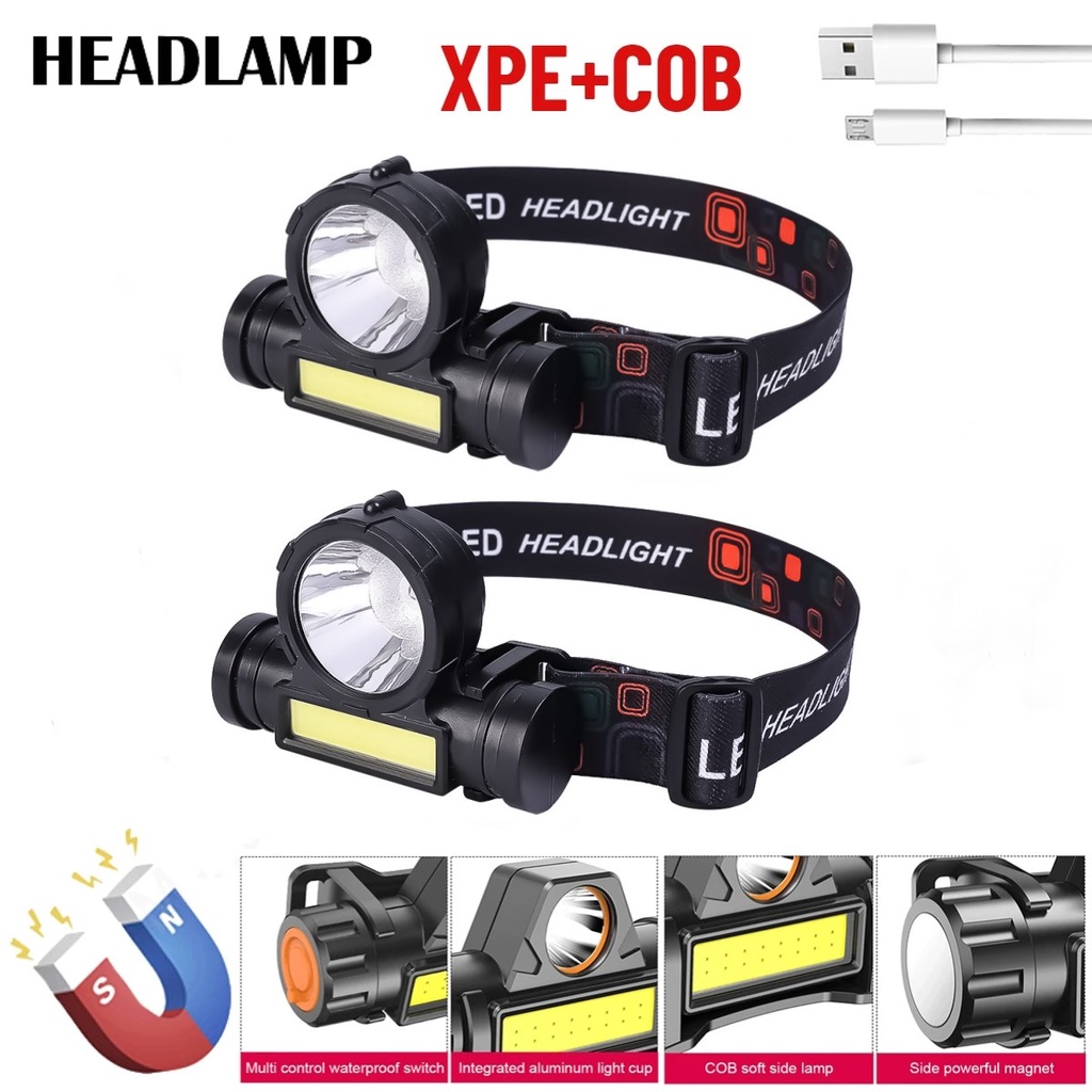 Đèn Pin LED COB Mini Đeo Đầu Sạc USB Tùy Chỉnh Tiện Dụng Cho Hoạt Động Ngoài Trời