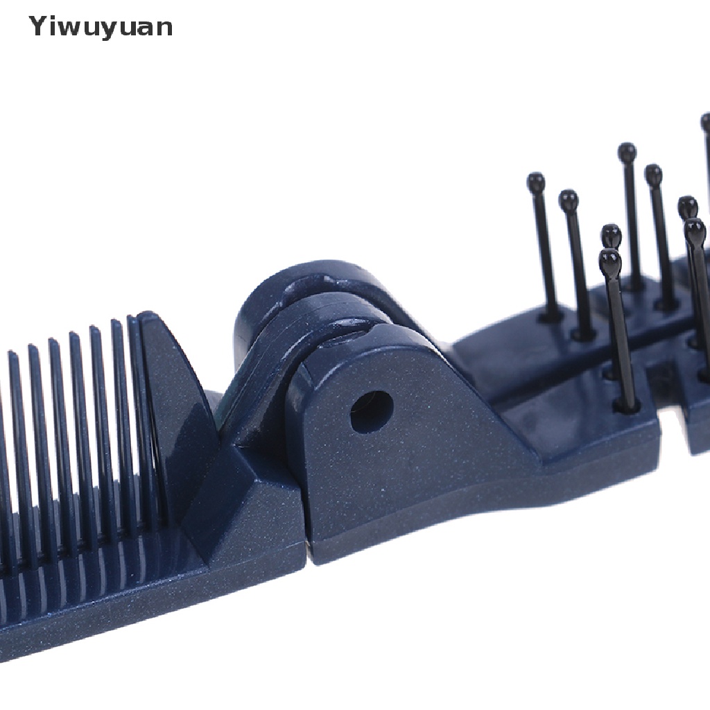 < Yiwuyuan > Lược Chải Tóc Hai Đầu Bằng Nhựa Có Thể Gập Lại Tự Làm Đẹp Khi Đi Du Lịch Cho Nữ