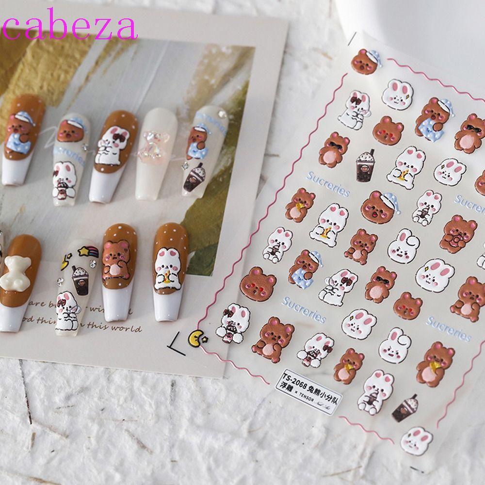 Miếng Dán Trang Trí Móng Tay Hình Thú Hoạt Hình Dễ Thương