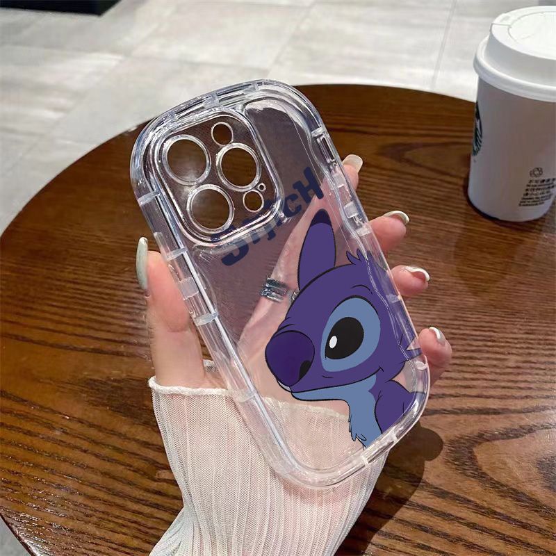 ✅Ốp Điện Thoại Mềm Trong Suốt Chống Sốc In Hình Stitch Cho Iphone xs / Stitch 12137 8ppromax / 14 11 Xr C24E