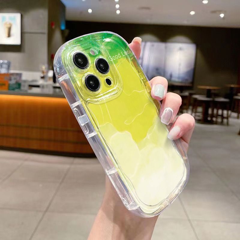 ✅Ốp Điện Thoại Mềm Chống Sốc Màu Xanh Lá Trong Suốt Cho Iphone 8p promax1113 14 xr 7 xs 12 EO5I