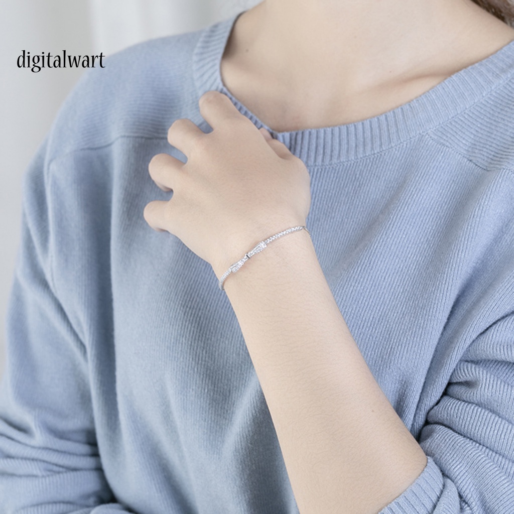 Kỹ Thuật Số| Vòng Tay Thắt Nơ Lấp Lánh Có Thể Điều Chỉnh Độc Đáo Cho Ngày Valentine