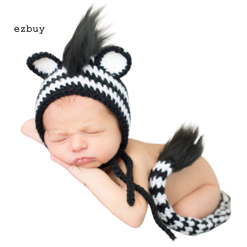 1 Set Mũ Cotton Sữa Thoáng Khí Unisex Làm Đạo Cụ Chụp Ảnh Cho Bé Sơ Sinh