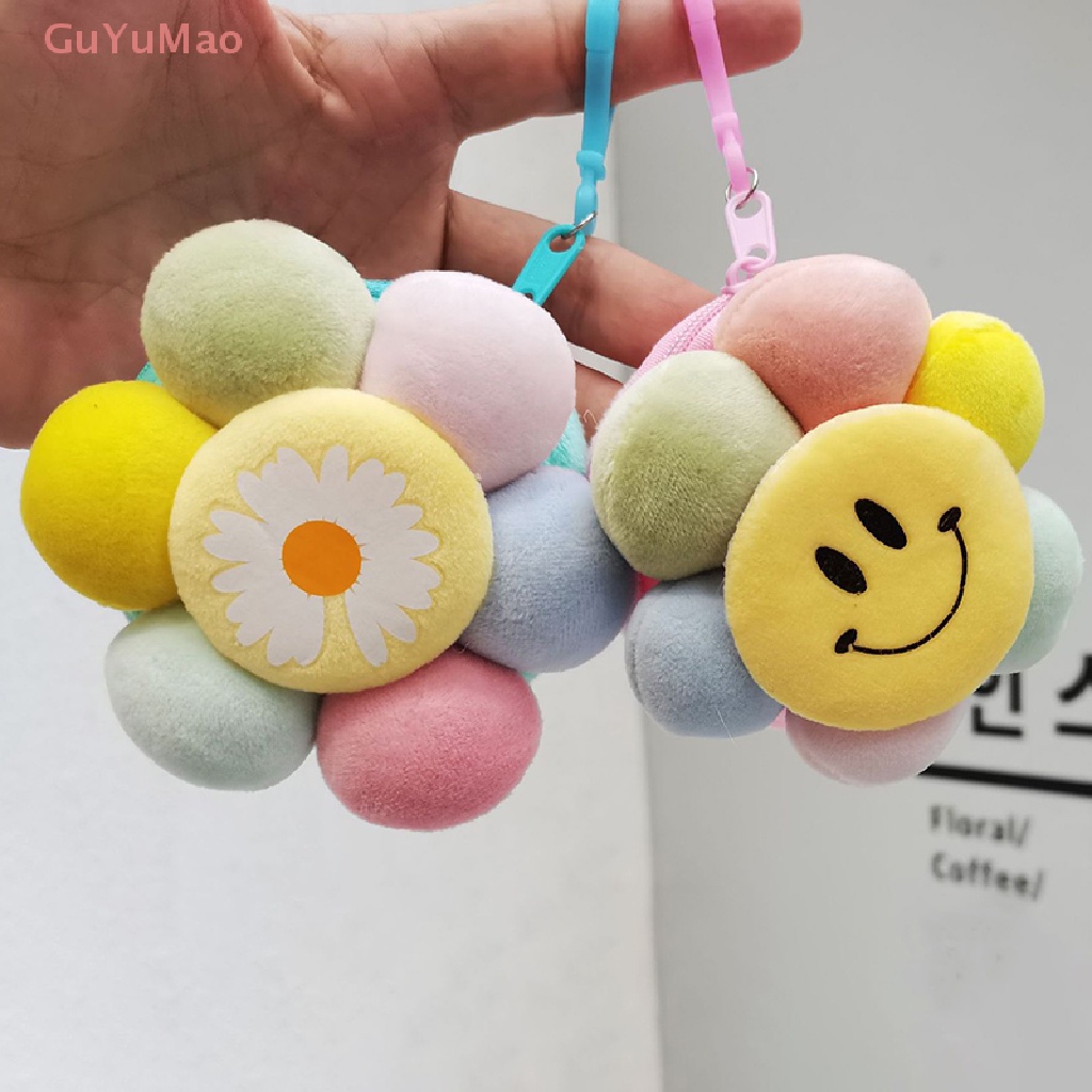 [cxGUYU] 1 Túi Đựng Tai Nghe / Ví Tiền Xu / Móc Khóa Hình Hoa Hướng Dương Mặt Cười Mặt Cười mini PRTA