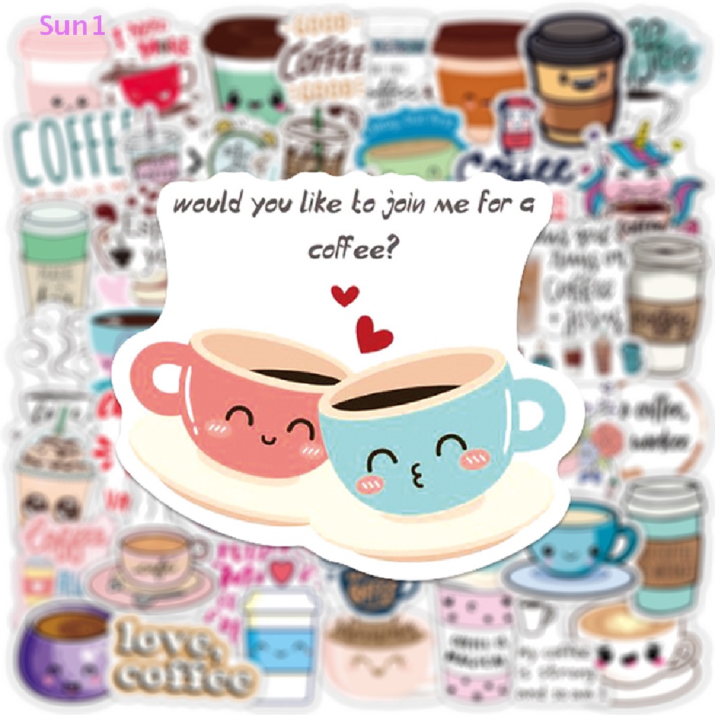 Sun1 &gt; 50 Nhãn Dán PVC Hình Đồ Uống Mùa Hè Có Mùi Hương Sáng Tạo