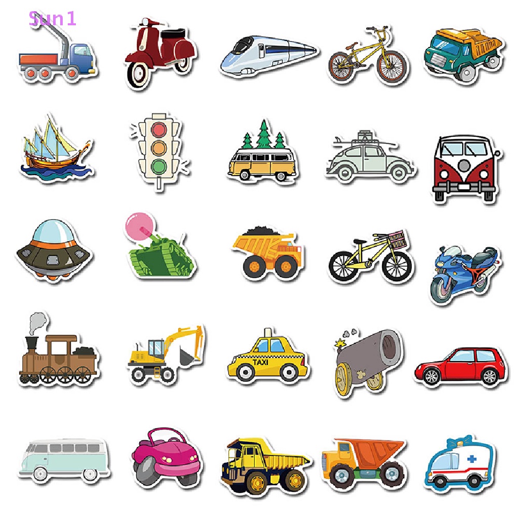 Set 40 Miếng Dán Trang Trí Xe Hơi / Ván Trượt / Laptop Họa Tiết Graffiti Độc Đáo