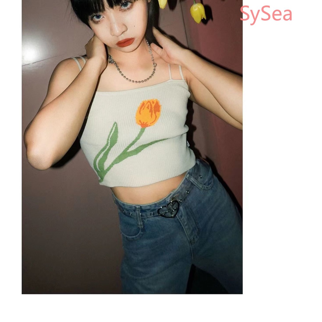 Áo Hai Dây Họa Tiết Hoa Thời Trang Mùa Hè Quyến Rũ Cho Nữ