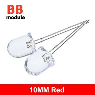 Set 10 đèn led tròn 10mm 5 màu trong suốt 20ma 0.75w siêu sáng
