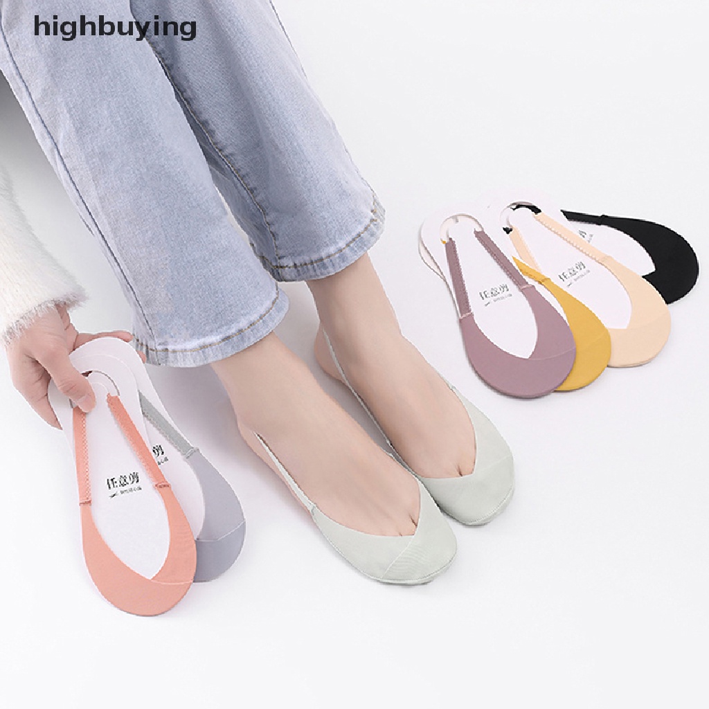 Hbvn Belle Vớ Thuyền Mỏng Mùa Hè Cao Gót Một Nửa Bàn Tay Trước Bằng Silicone Mỏng Không Trượt Kiểu Nhật Bản Cho Nữ