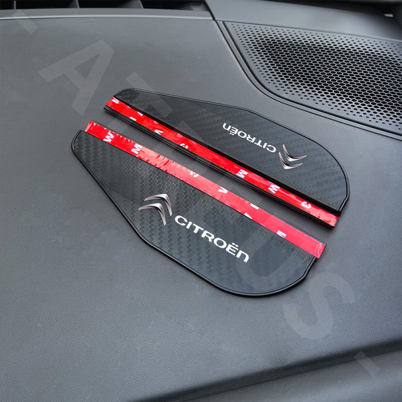 Set 2 Ốp Gương Chiếu Hậu Xe Hơi Citroen c3 c4 c5 Bằng Sợi Carbon Chống Nước Mưa Tiện Dụng