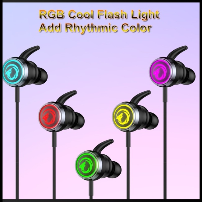 Tai Nghe Nhét Tai Chơi Game Có Micro Và Đèn Rgb