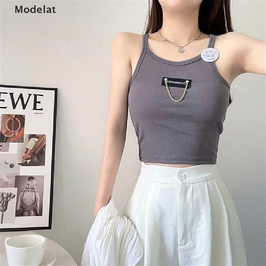 Áo thể thao GJCUTE MFC không tay màu trơn in chữ thời trang mùa hè dành cho nữ